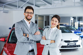 Buying a car from male and female car sales people