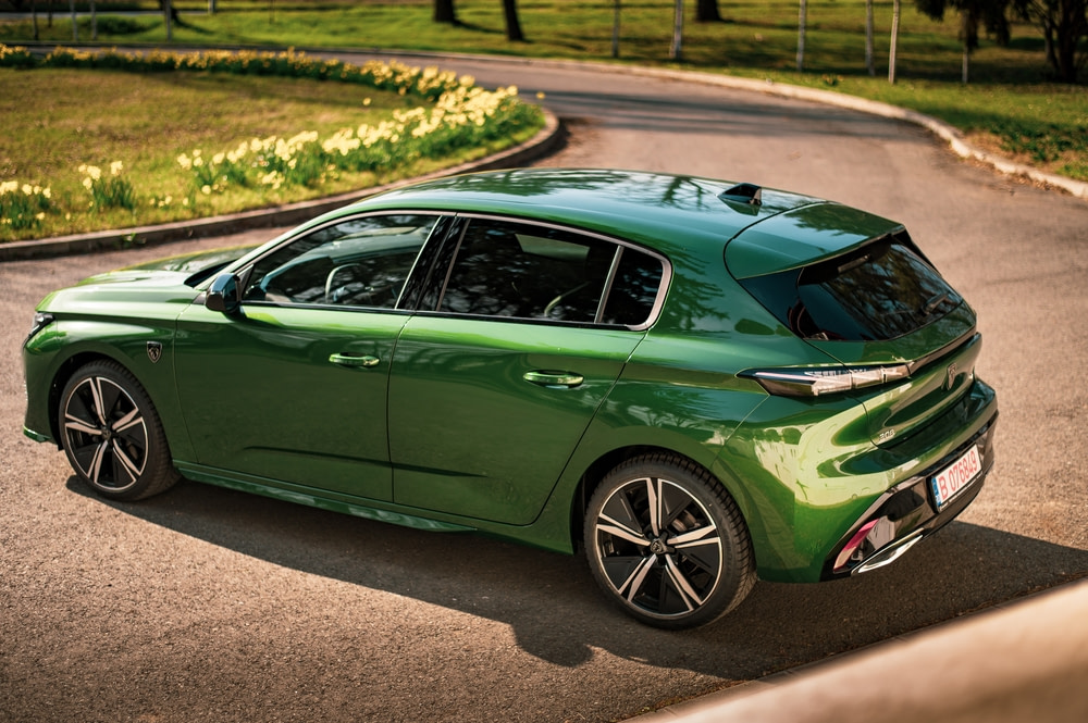 Green Peugeot 308 one of the best value cars in the small family car niche
