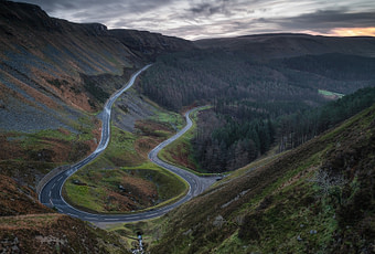 Twisting roads are a part of road trips around Wales