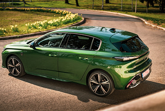 Green Peugeot 308 one of the best value cars in the small family car niche